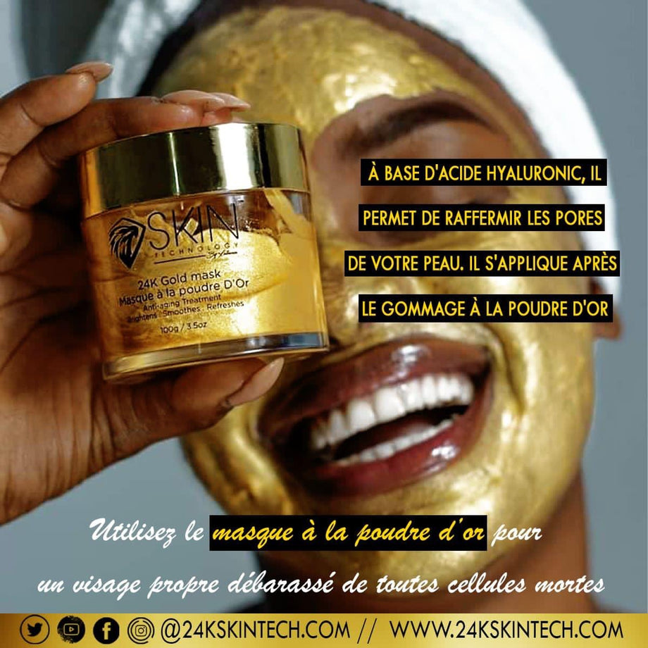 24 Kt. Gold Facial Mask with Hylauronic Acid 4.75 oz – Skin